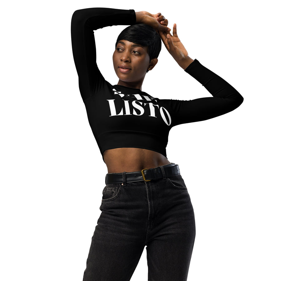 SHE LISTO long-sleeve crop top