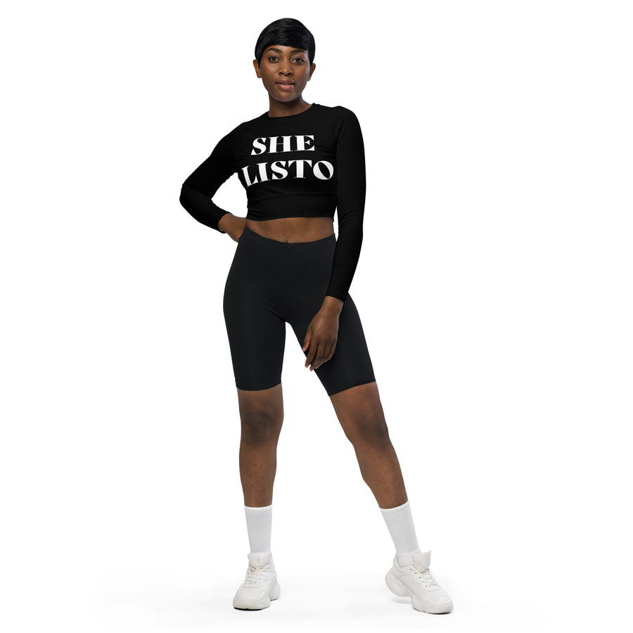 SHE LISTO long-sleeve crop top