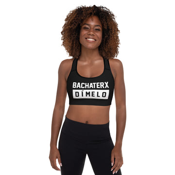 Black BACHATERX DÍMELO Padded Sports Bra