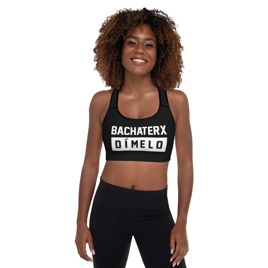 Black BACHATERX DÍMELO Padded Sports Bra