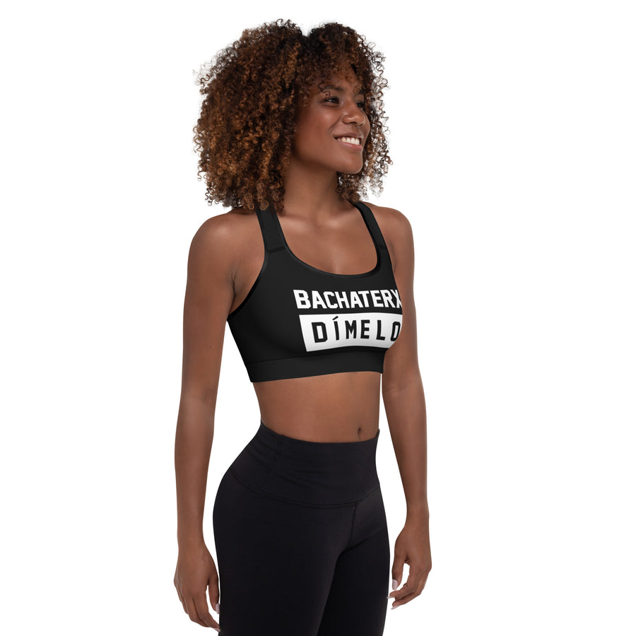 Black BACHATERX DÍMELO Padded Sports Bra