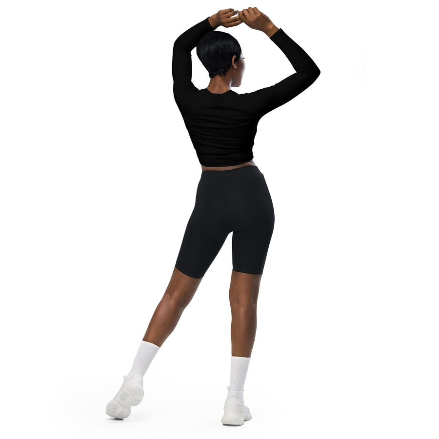 Bachateros Dimelo Recycled long-sleeve crop top