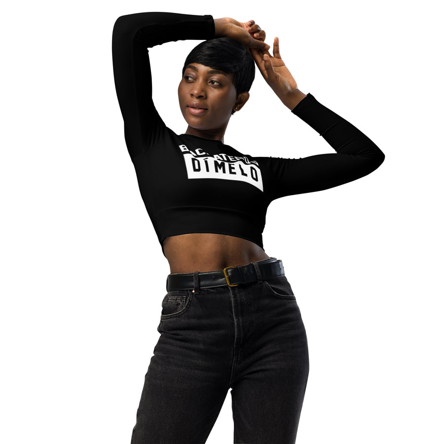 Bachateros Dimelo Recycled long-sleeve crop top