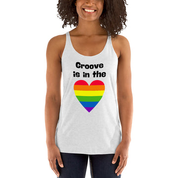 Groove is in the Heart! Women's Racerback Tank