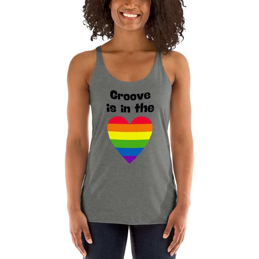 Groove is in the Heart! Women's Racerback Tank